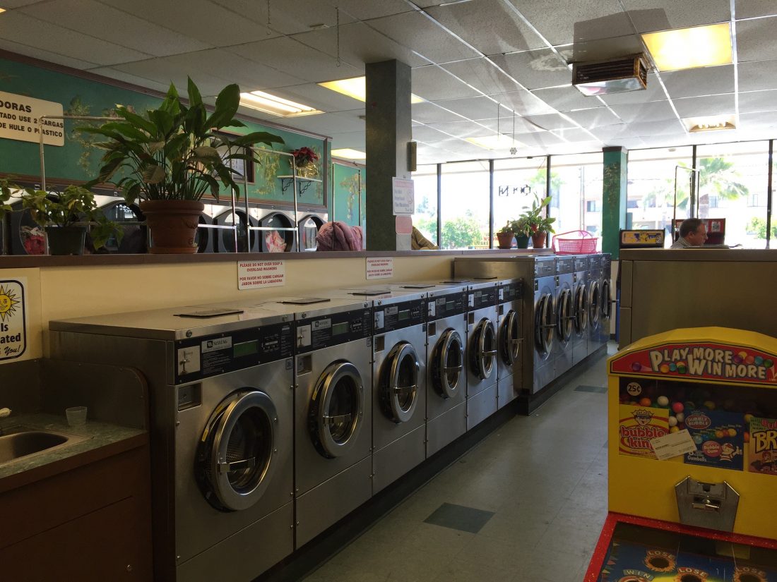 inside coin laundry